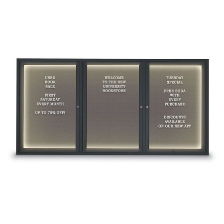 United Visual Products Indoor Enclosed Combo Board, 42"x32", Black Frame/Black & Burgundy UVCB4232B-BLACK-DBURGU